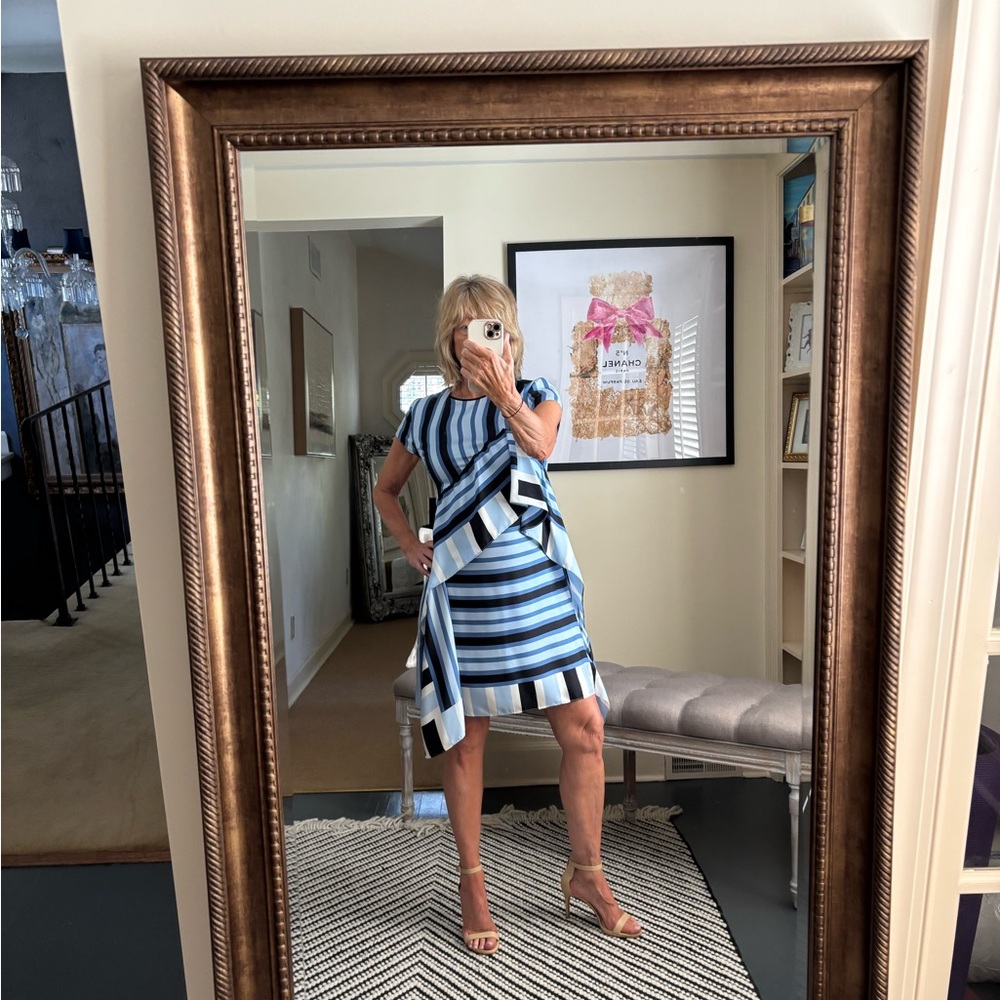 Diane Von Furstenberg Blue Striped Dress